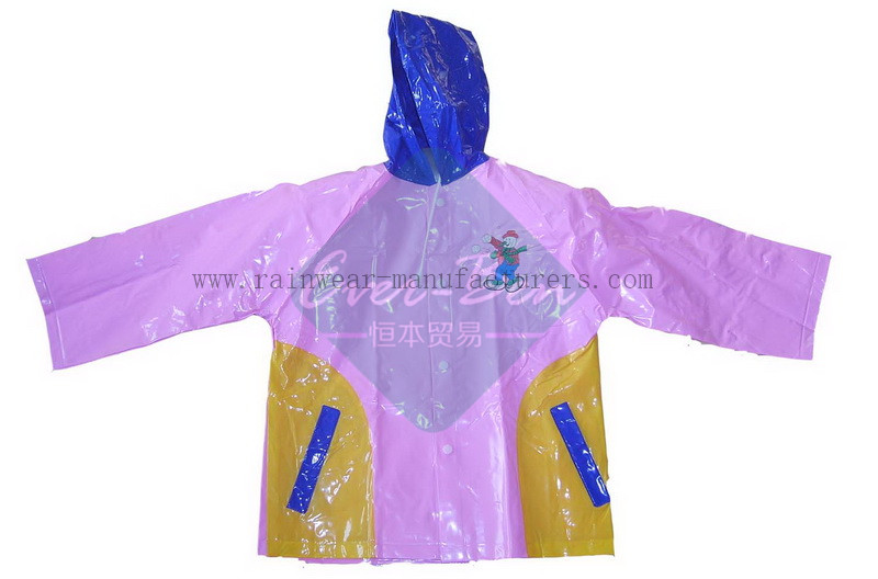 Girls pvc rain mac-womens vinyl raincoat